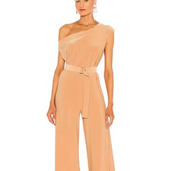 norma kamali x revolve drop shoulder jumpsuit in nude size xs/34 - Picture 1 of 4